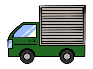 シンプルなトラックのイラスト素材