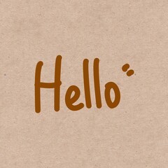 Hello: A Warm and Welcoming Artistic Expression in a Simple yet Elegant Composition