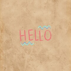 Hello: A Warm and Welcoming Artistic Expression in a Simple yet Elegant Composition