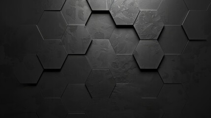 Abstract Dark Hexagonal Background Texture