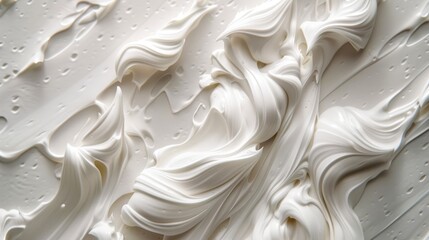 Obraz premium Swirled White Cream Texture Background