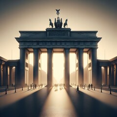 Realistic and highly detailed photographs of the Brandenburg Gate. - obrazy, fototapety, plakaty