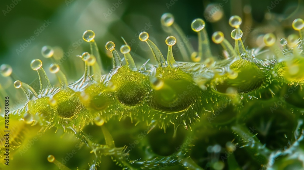 Poster this image captures a closer look at the stomata revealing the presence of delicate hairs called tri