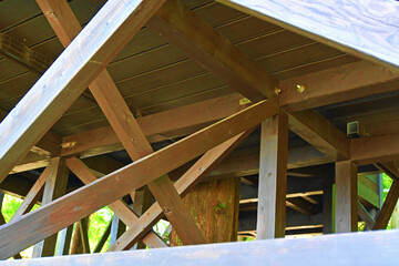 ウッドデッキの骨組み部分