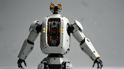 Robots machine technology on white