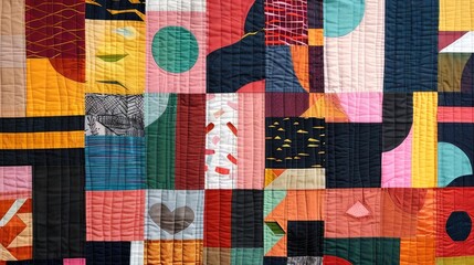 A quilt-like arrangement of geometric shapes