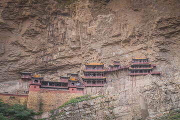 The Hanging Temple or Hanging Monastery near Datong in Shanxi Province, China