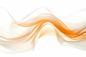 Scrolls intertwining like ribbons in a graceful dance, conveying fluidity and motion, isolated on white solid background