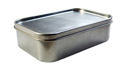Metal tin pan isolated on transparent background