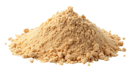 Pile of chickpea powder isolated on transparent background