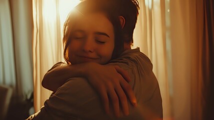 Comforting Emotion in a Hug./n