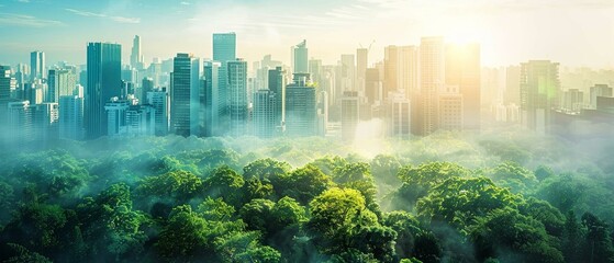 Naklejka premium AI dreams of green industry integrating ESG into the fab 1