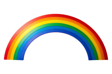 Sweeping arc of a rainbow isolated on transparent background