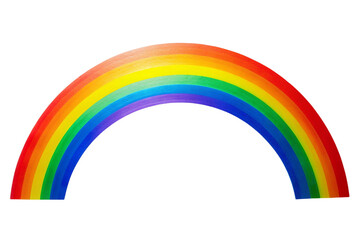 Sweeping arc of a rainbow isolated on transparent background
