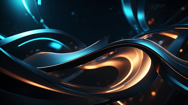 Design a futuristic abstract background with smooth, dynamic curves inspired by technology and innovation