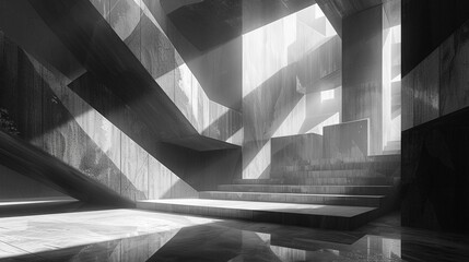 A 3D journey through polygons and lines, creating a modernist's visual playground