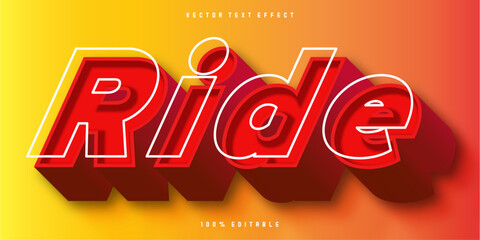 Ride 3D Text Effect