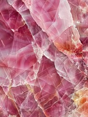 Macro photography of pink and red crystal texture - Close-up shot of a mesmerizing pink and red crystal texture creating a captivating abstract pattern