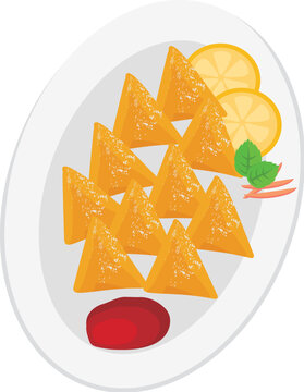hand drawn samosa