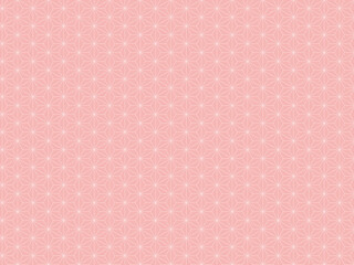 和風背景　パステルカラーの麻の葉模様　ピンク