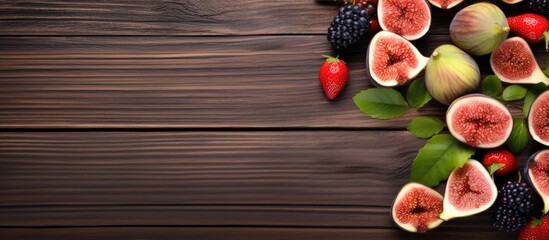 Assorted slices of juicy watermelon alongside vibrant fresh berries arranged on a textured wooden table - Powered by Adobe