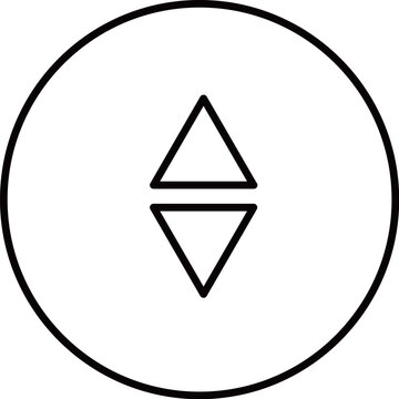 Music player volume icon in a white background circle