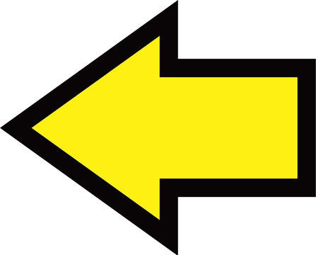 recommend clip art: Yellow arrow with black outline pointing to the left