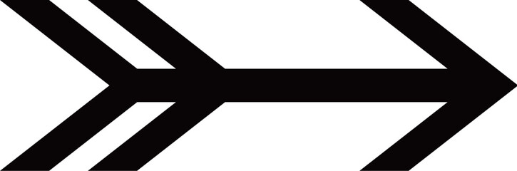 Black arrow pointing to the right - obrazy, fototapety, plakaty