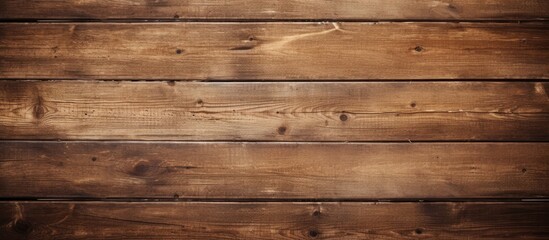 Wooden surface with a close-up view showing a rich brown stain enhancing its texture and color - obrazy, fototapety, plakaty