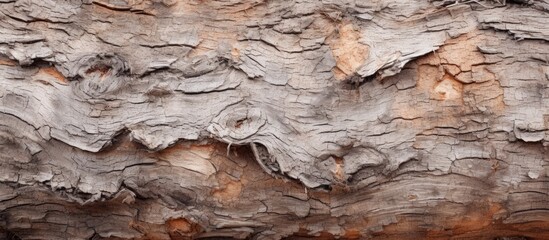 Texture details of a tree trunk showing its rough and weathered surface up close with unique...
