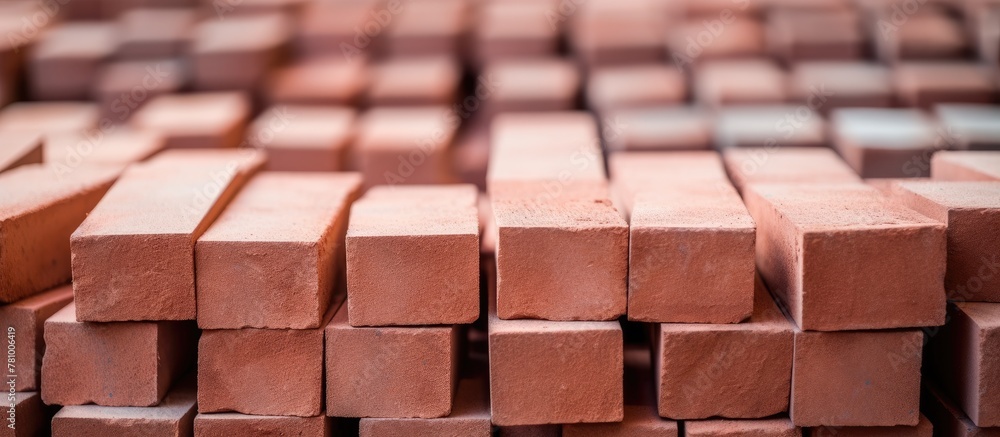 Poster a neat arrangement of bricks stacked closely on top of each other