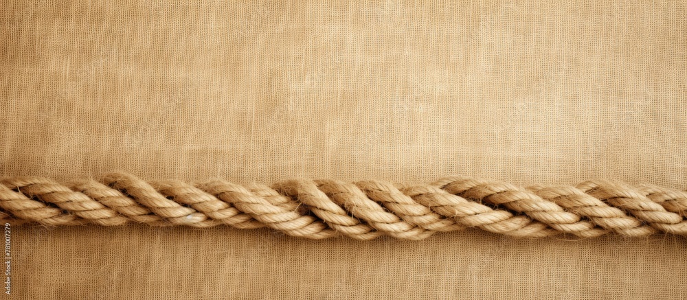 Poster coil of string lying on a linen surface in a simple yet artistic display