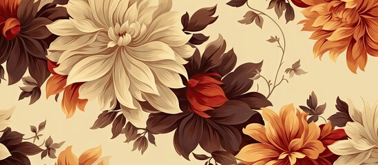 Vivid and multicolored flower design displayed on textile material, featuring intricate details and diverse hues