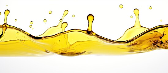 Vivid close-up image capturing a dynamic splash of bright yellow liquid
