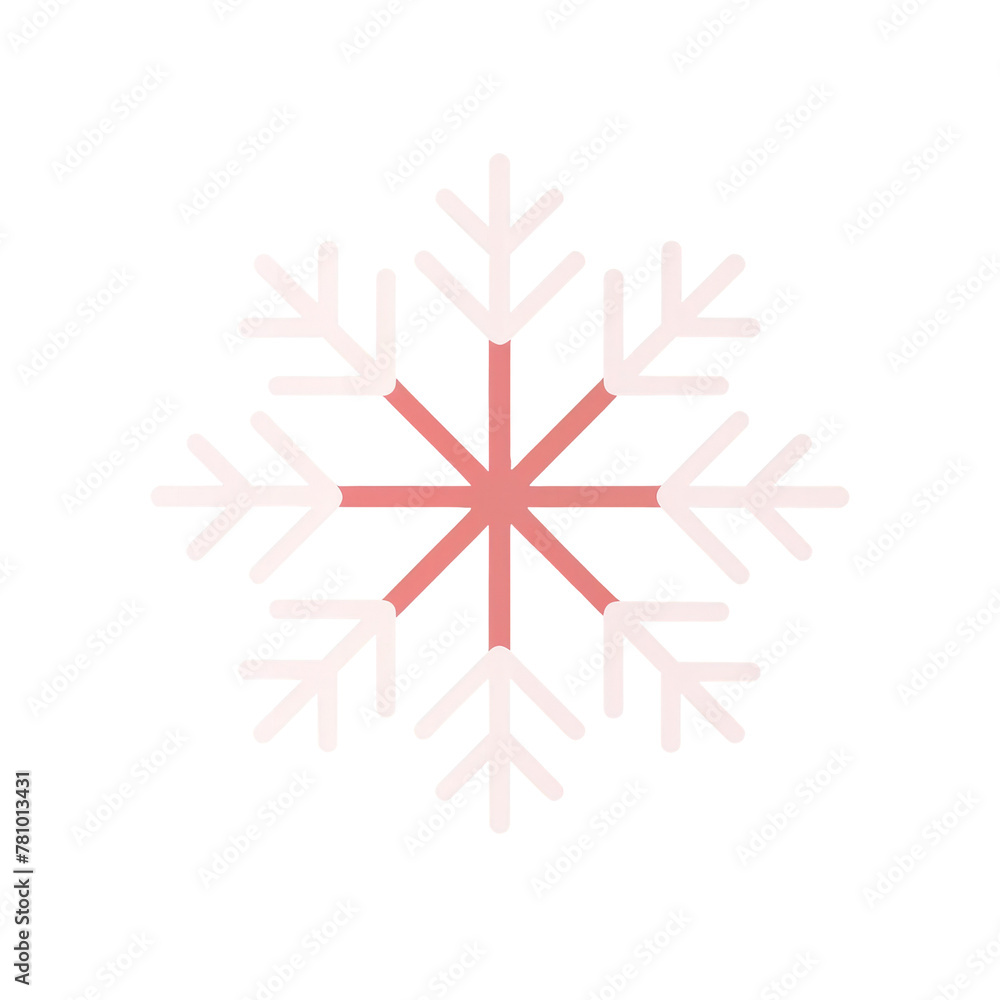 Poster close-up of a snowflake on a transparent background