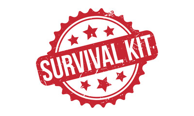 Survival Kit Rubber Stamp Seal Vector