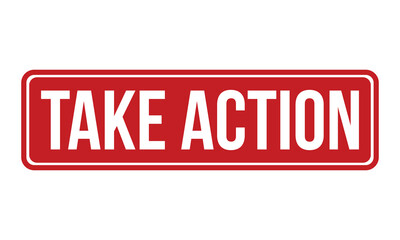 Take Action Rubber Stamp Seal Vector