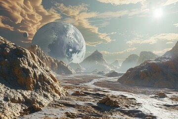 Extraterrestrial landscapes of alien planets and wonders of the universe.