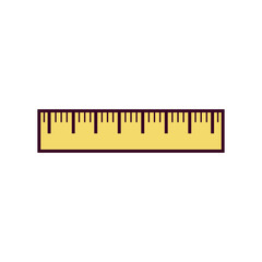 Ruler Icon Vector Illustration. Ruler Lineal Color Icon