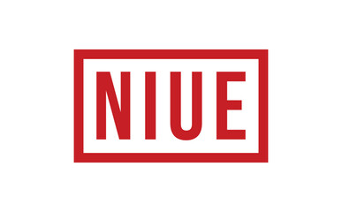 Niue Rubber Stamp Seal Vector