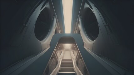 Captivating Cryptic 3D Tunnel Showcasing Futuristic Architectural and Minimalist Elegance