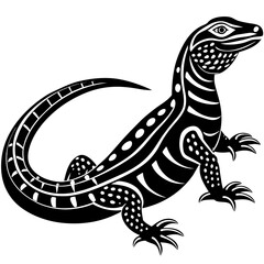 silhouette of a lizard