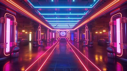 Limbo contest under the neon lights of an interplanetary diplomatic envoys party hall