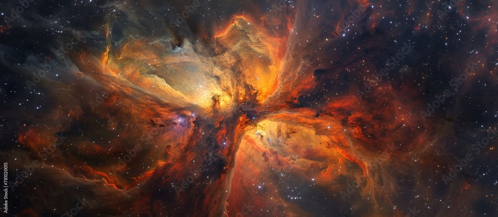 Poster glimpse the radiant display of a sprawling cluster of stars within a constellation adorned by a vivi