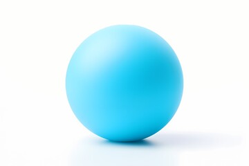Playful rubber ball frozen mid-bounce, isolated on white solid background