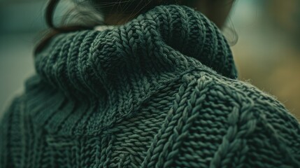 Cozy knitted sweater texture in soft focus