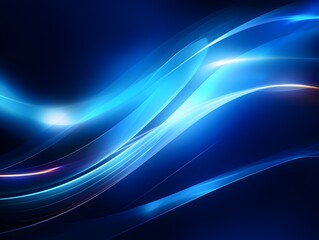 Dazzling Vibrant Blue Abstract Futuristic Lighting Effects Background for Digital Art and Graphic Design