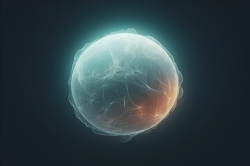 Glowing Ethereal Sphere Representing Electrical Neural Connections and Technological Innovation