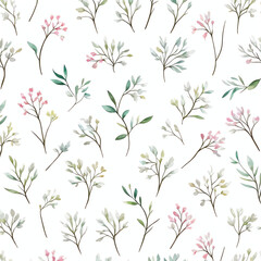 Fototapeta premium watercolor green leaves elements. Collection botanical vector isolated on white background suitable for Wedding Invitation, save the date,