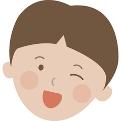 남자 어린이 미소